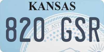 KS license plate 820GSR