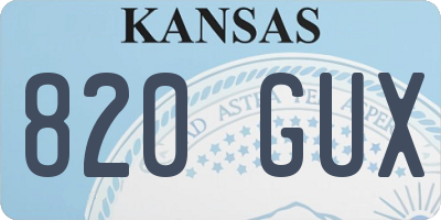 KS license plate 820GUX