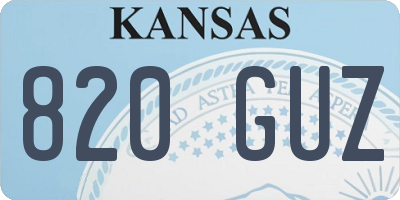 KS license plate 820GUZ