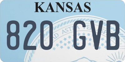 KS license plate 820GVB