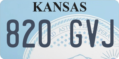 KS license plate 820GVJ