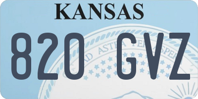 KS license plate 820GVZ