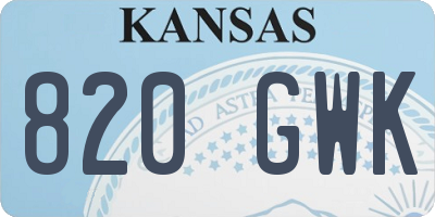 KS license plate 820GWK
