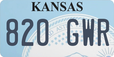 KS license plate 820GWR