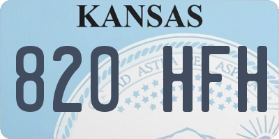 KS license plate 820HFH
