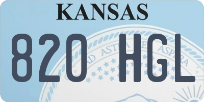 KS license plate 820HGL