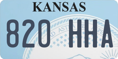 KS license plate 820HHA