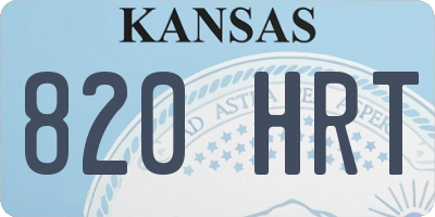 KS license plate 820HRT