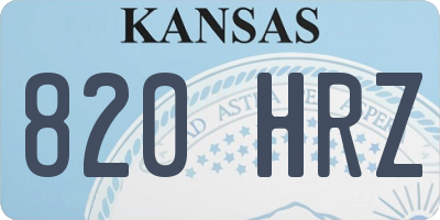 KS license plate 820HRZ