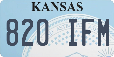 KS license plate 820IFM