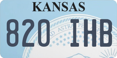 KS license plate 820IHB