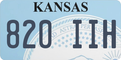 KS license plate 820IIH