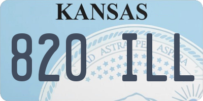 KS license plate 820ILL