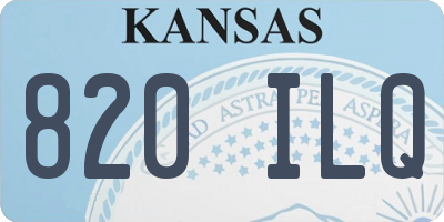KS license plate 820ILQ
