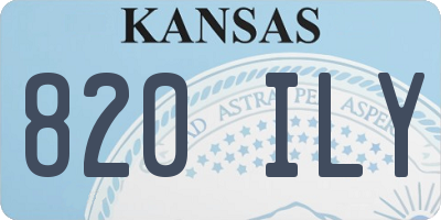 KS license plate 820ILY