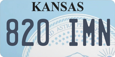 KS license plate 820IMN