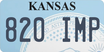 KS license plate 820IMP