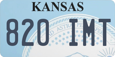 KS license plate 820IMT