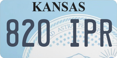 KS license plate 820IPR