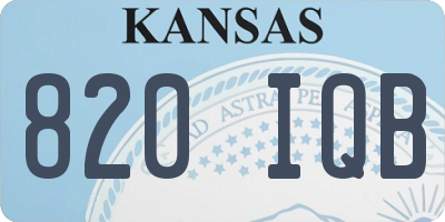 KS license plate 820IQB