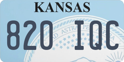 KS license plate 820IQC