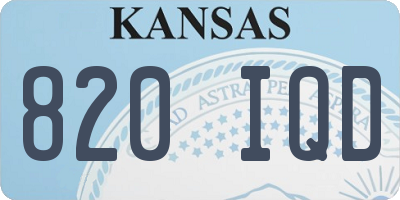 KS license plate 820IQD