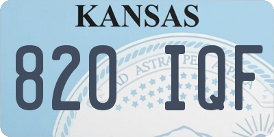 KS license plate 820IQF