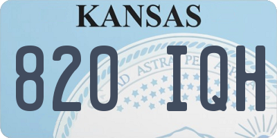 KS license plate 820IQH