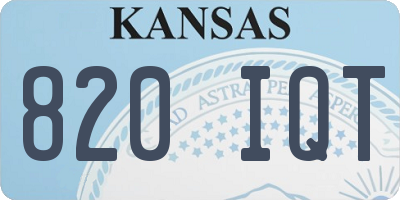 KS license plate 820IQT