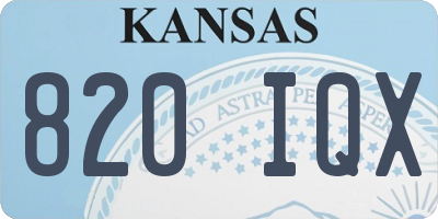 KS license plate 820IQX