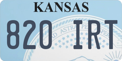 KS license plate 820IRT