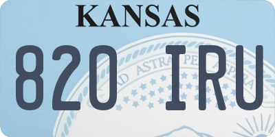 KS license plate 820IRU