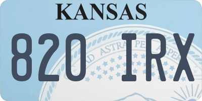 KS license plate 820IRX