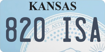 KS license plate 820ISA