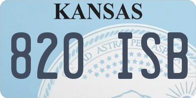 KS license plate 820ISB