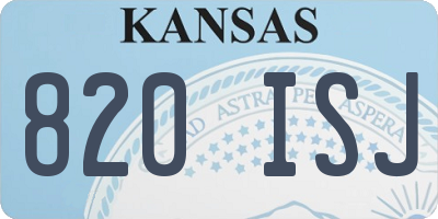 KS license plate 820ISJ