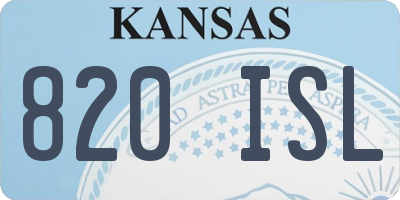 KS license plate 820ISL