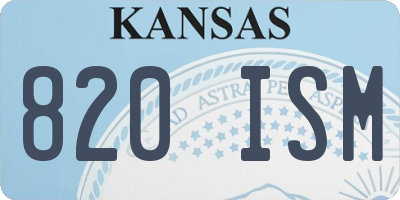 KS license plate 820ISM
