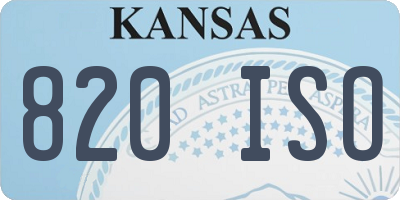 KS license plate 820ISO