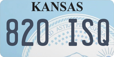 KS license plate 820ISQ