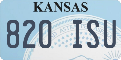 KS license plate 820ISU