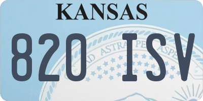KS license plate 820ISV