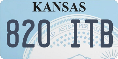 KS license plate 820ITB
