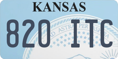 KS license plate 820ITC