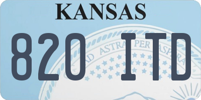 KS license plate 820ITD