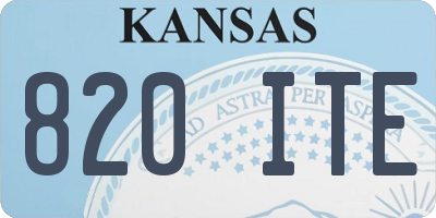 KS license plate 820ITE