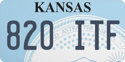 KS license plate 820ITF