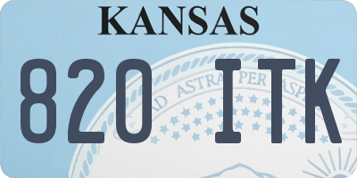 KS license plate 820ITK