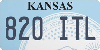 KS license plate 820ITL