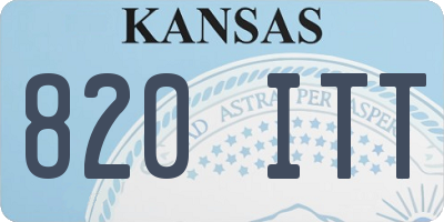 KS license plate 820ITT